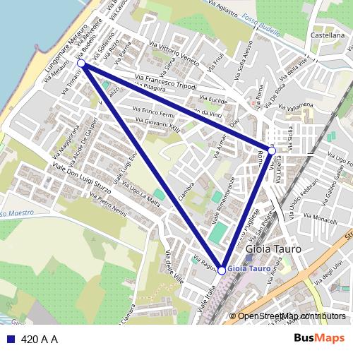 420 A A bus Line Map