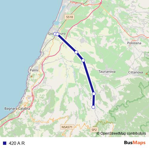 420 A R bus Line Map