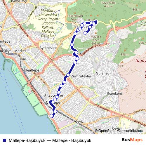 Maltepe-Başibüyük bus Line Map