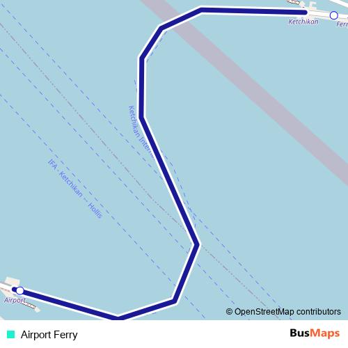 Airport Ferry ferry Line Map