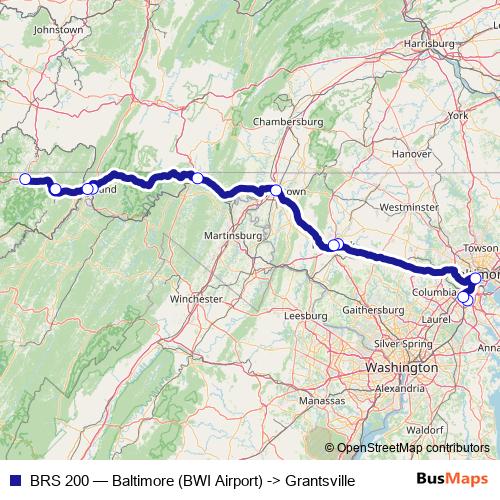 BRS 200 bus Line Map