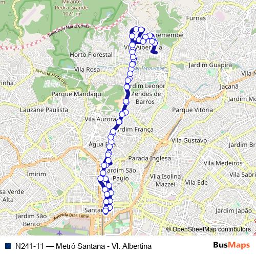 N241-11 bus Line Map