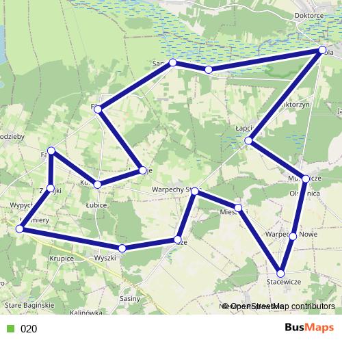 020 bus Line Map