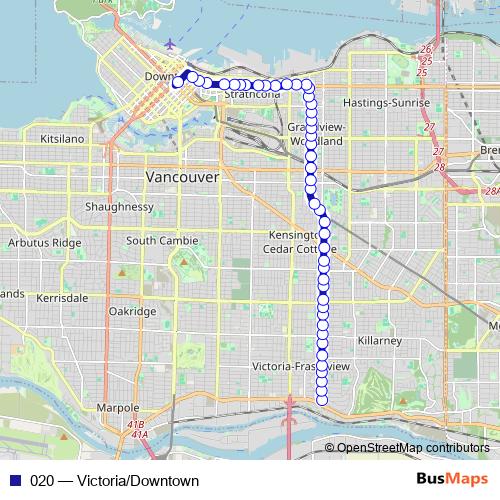 020 bus Line Map