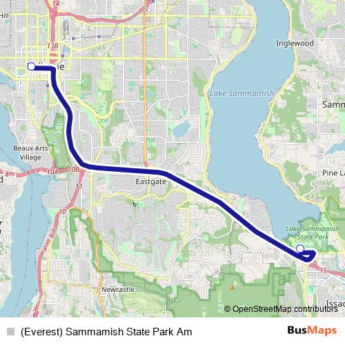 (Everest) Sammamish State Park Am bus Line Map