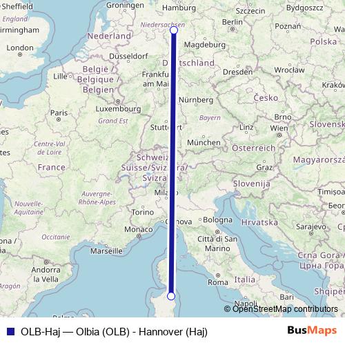 OLB-Haj air Line Map