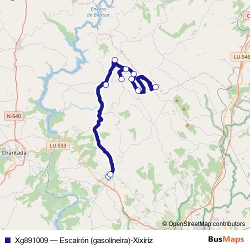 Xg891009 bus Line Map
