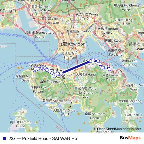 23x bus Line Map