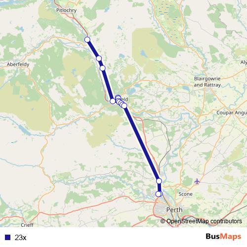 23x bus Line Map