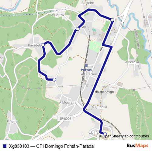 Xg830103 bus Line Map