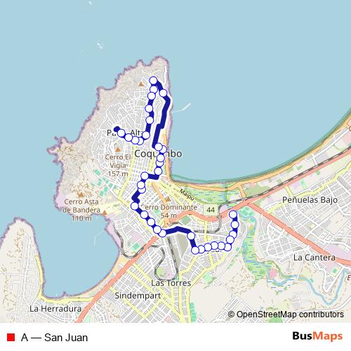 A bus Line Map