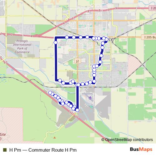 H Pm bus Line Map