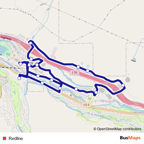 Redline bus Line Map