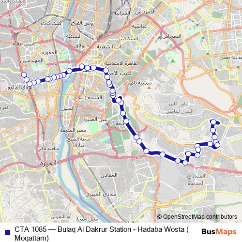 CTA 1085 bus Line Map