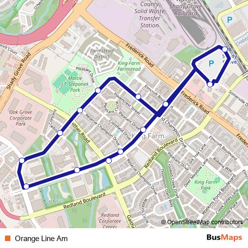 Orange Line Am bus Line Map