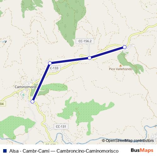 Alsa - Cambr-Cami bus Line Map