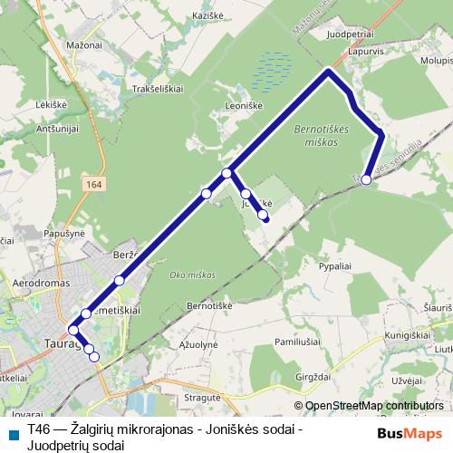T46 bus Line Map