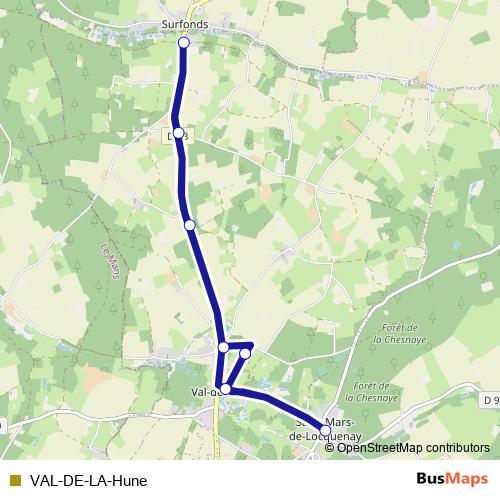 VAL-DE-LA-Hune bus Line Map