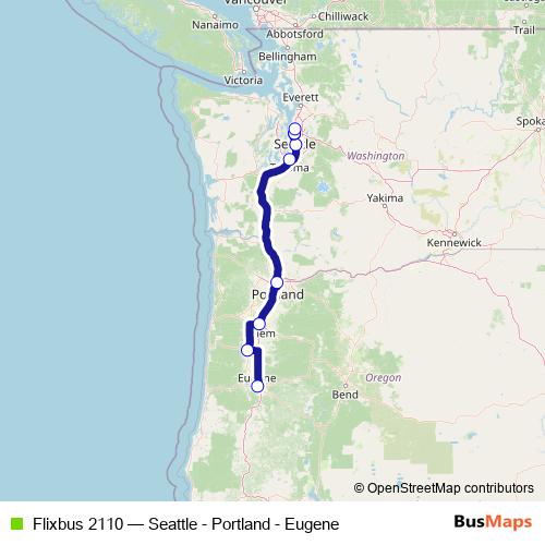Flixbus 2110 bus Line Map