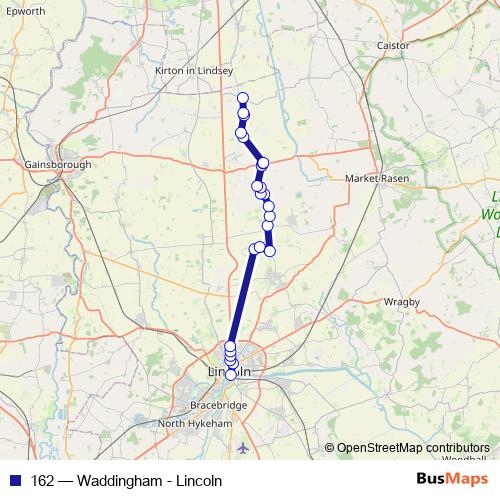 162 bus Line Map