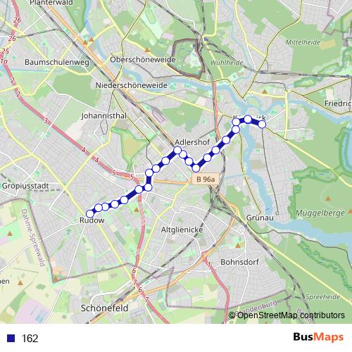 162 bus Line Map