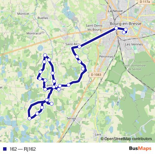 162 bus Line Map