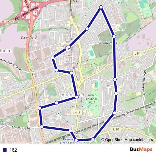 162 bus Line Map