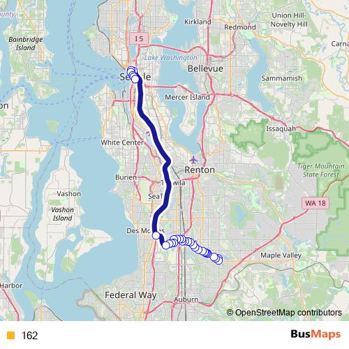 162 bus Line Map
