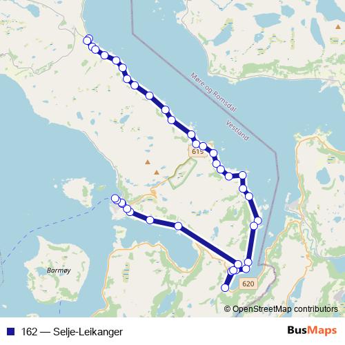 162 bus Line Map