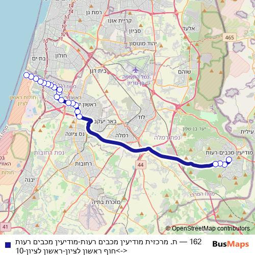 162 bus Line Map