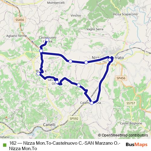 162 bus Line Map