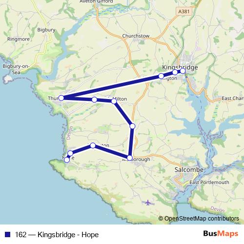 162 bus Line Map
