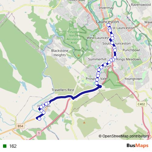 162 bus Line Map