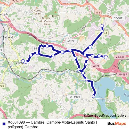 Xg881098 bus Line Map