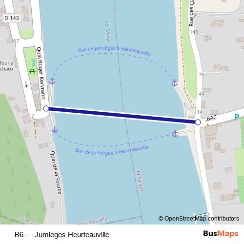 B6 ferry Line Map