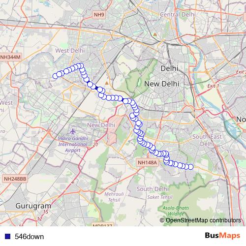 546down bus Line Map