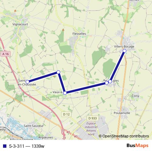 5-3-311 bus Line Map