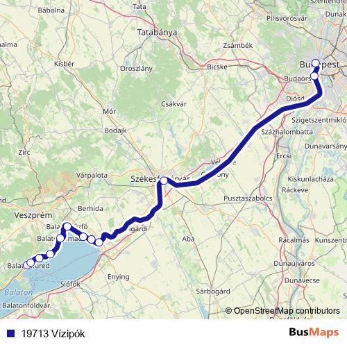 19713 Vízipók rail Line Map