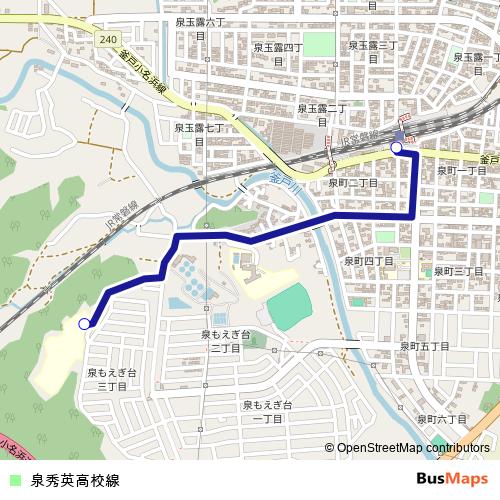 Izumi Shuei-Koko Line bus Line Map