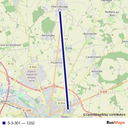 5-3-301 bus Line Map
