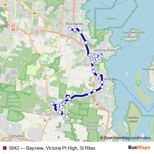 5042 bus Line Map