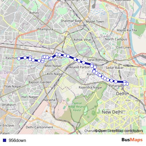 956down bus Line Map