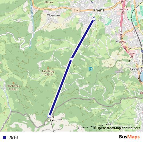 2516 cable-car Line Map