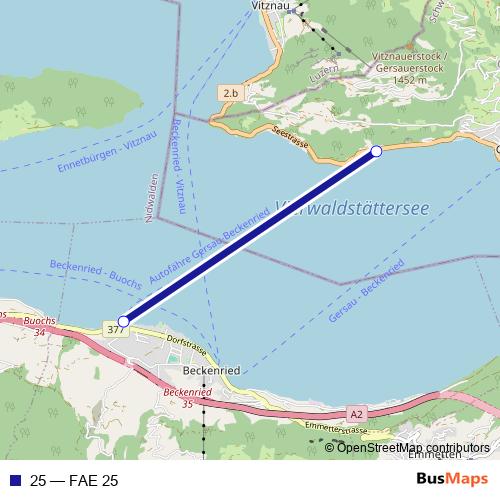25 ferry Line Map