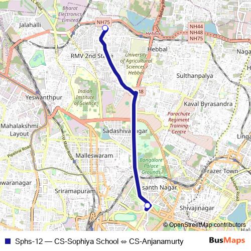 Sphs-12 bus Line Map