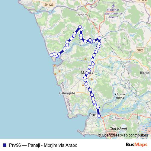 Prv96 bus Line Map