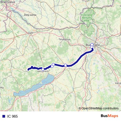 IC 965 rail Line Map