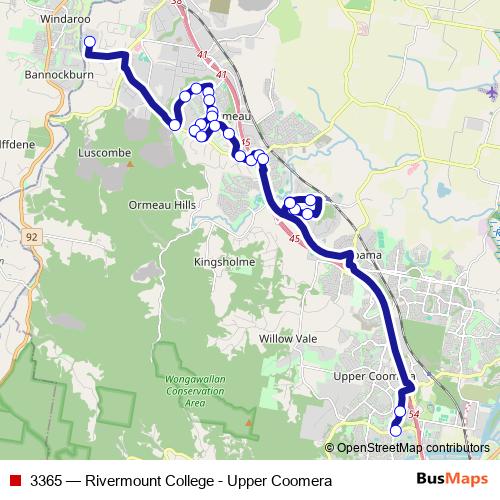 3365 bus Line Map