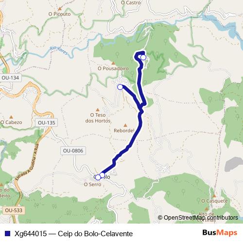 Xg644015 bus Line Map