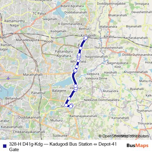 328-H D41g-Kdg bus Line Map